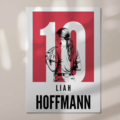 Personalisiertes Fotoboard Magnetisch Softball Softballspielerin Geschenk für Tocher Freundin