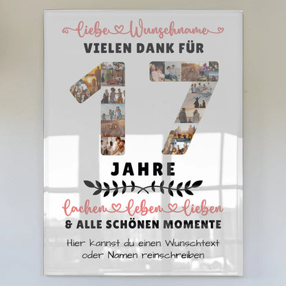 Personalisiertes Acrylglasbild 17 Geburtstag Für Sohn Tochter Bruder Neffe Nicht & Schwester