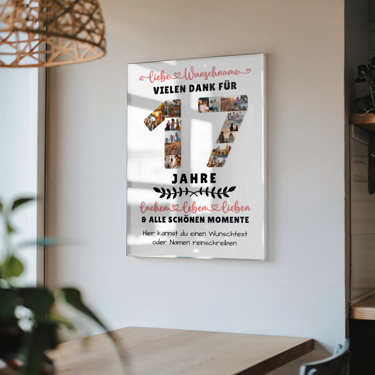 Personalisiertes Acrylglasbild 17 Geburtstag Für Sohn Tochter Bruder Neffe Nicht & Schwester