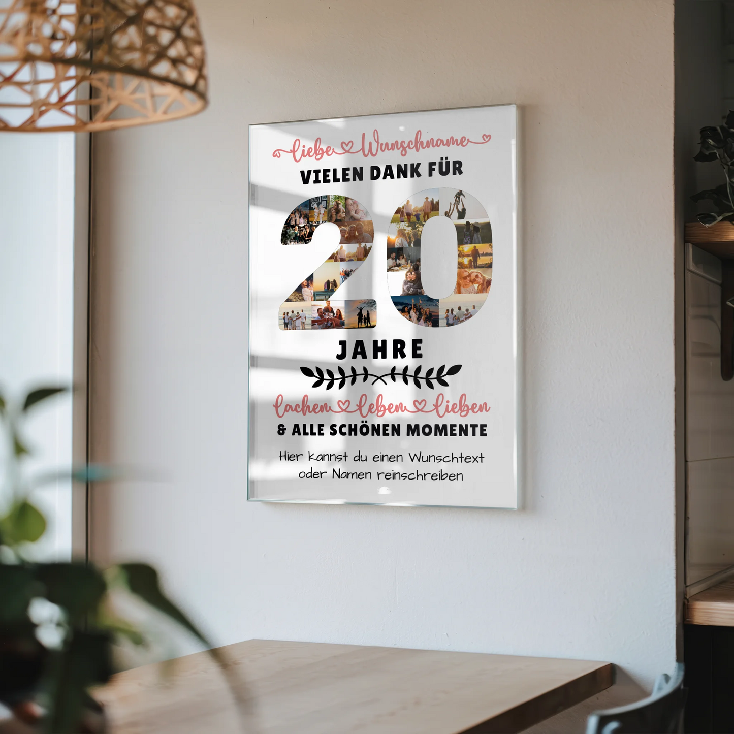 Acrylglas Bild Personalisiert 20 Geburtstag Für Sohn Tochter Schwester Bruder Nichte & Neffe