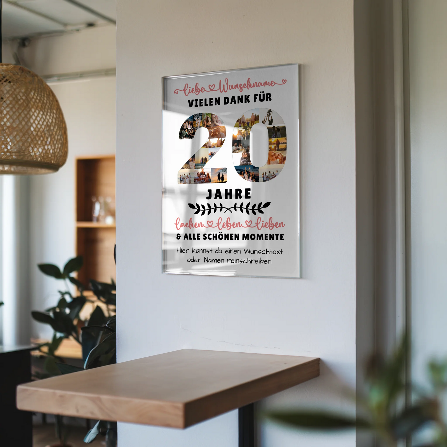 Acrylglas Bild Personalisiert 20 Geburtstag Für Sohn Tochter Schwester Bruder Nichte & Neffe