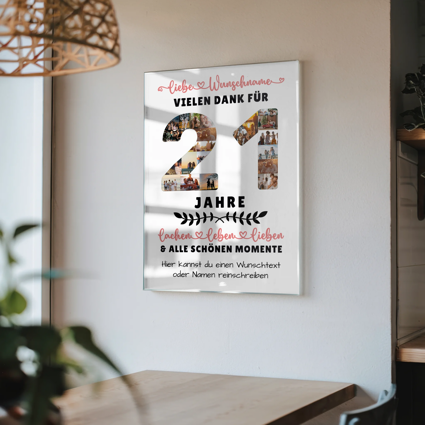 Acrylglas Wandbild Personalisiert 21 Geburtstag Für Sohn Tochter Bruder Schwester Nichte & Neffe