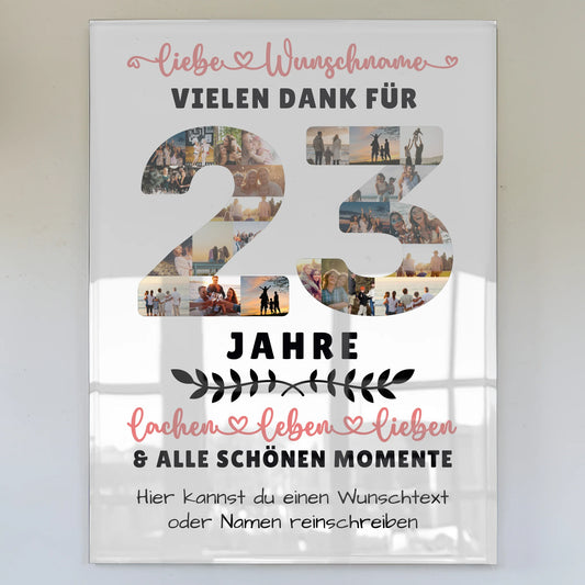 Personalisiertes Acrylglasbild 23 Geburtstag Für Sohn Tochter Bruder Neffe Nicht & Schwester