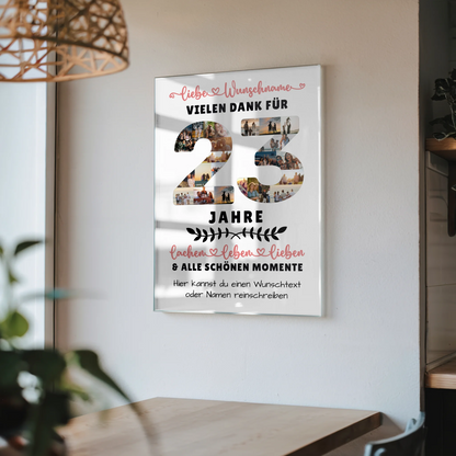 Personalisiertes Acrylglasbild 23 Geburtstag Für Sohn Tochter Bruder Neffe Nicht & Schwester