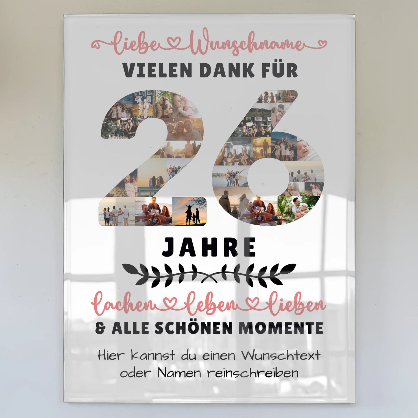 Acrylglas Bild Personalisiert 26 Geburtstag Für Sohn Tochter Schwester Bruder Nichte & Neffe