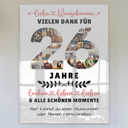 Acrylglas Bild Personalisiert 26 Geburtstag Für Sohn Tochter Schwester Bruder Nichte & Neffe