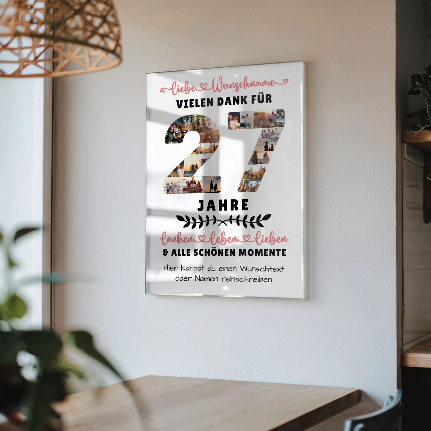 Acrylglas Wandbild Personalisiert 27 Geburtstag Für Sohn Tochter Bruder Schwester Nichte & Neffe