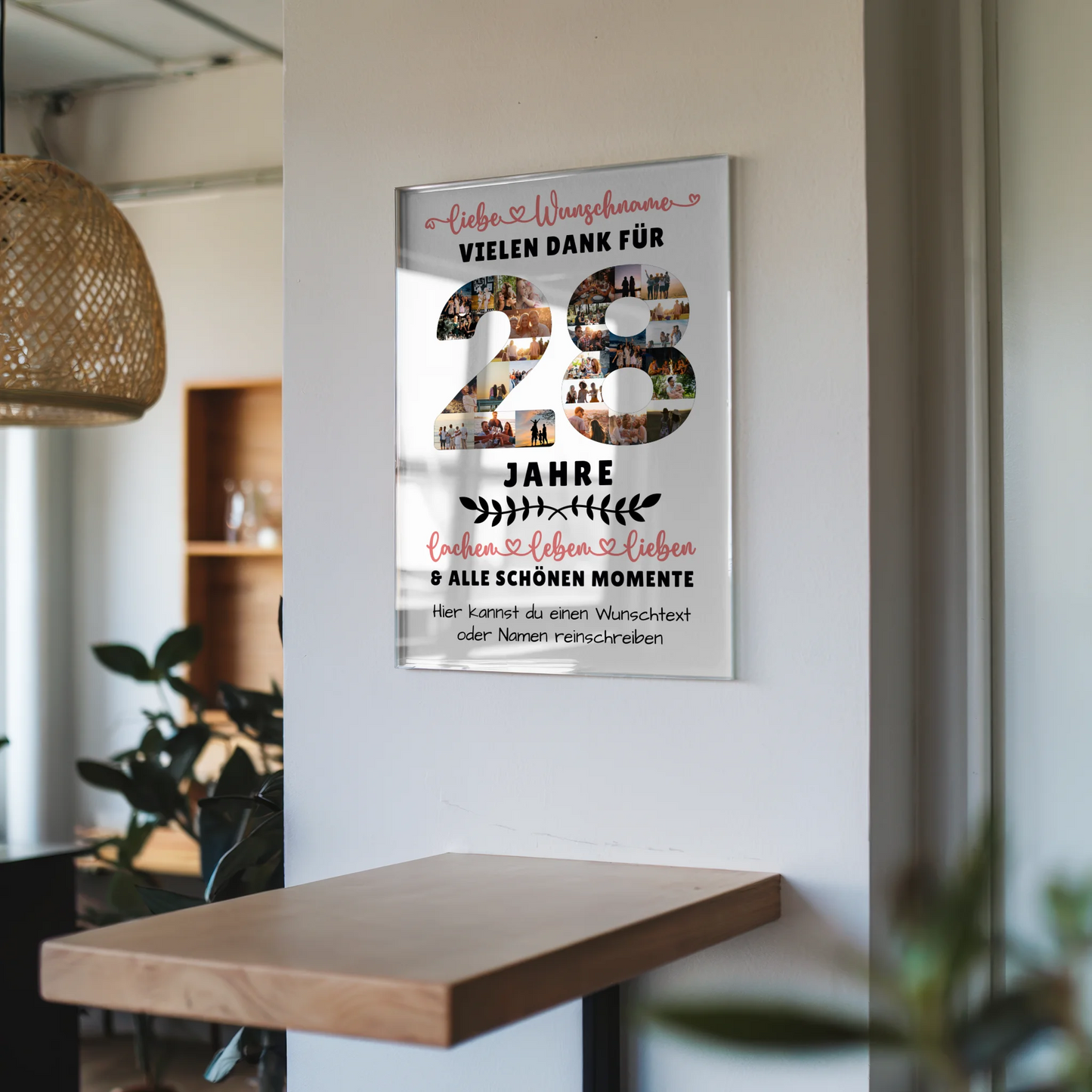 Personalisiertes Acrylglas Wandbild 28 Geburtstag Für Tochter Sohn Schwester Bruder Nichte & Neffe
