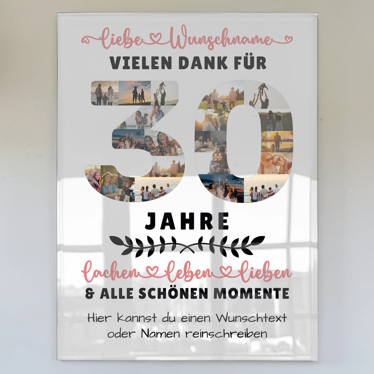 Personalisiertes Acrylglas Bild 30 Geburtstag Für Tochter Sohn Bruder Neffe Nicht & Schwester