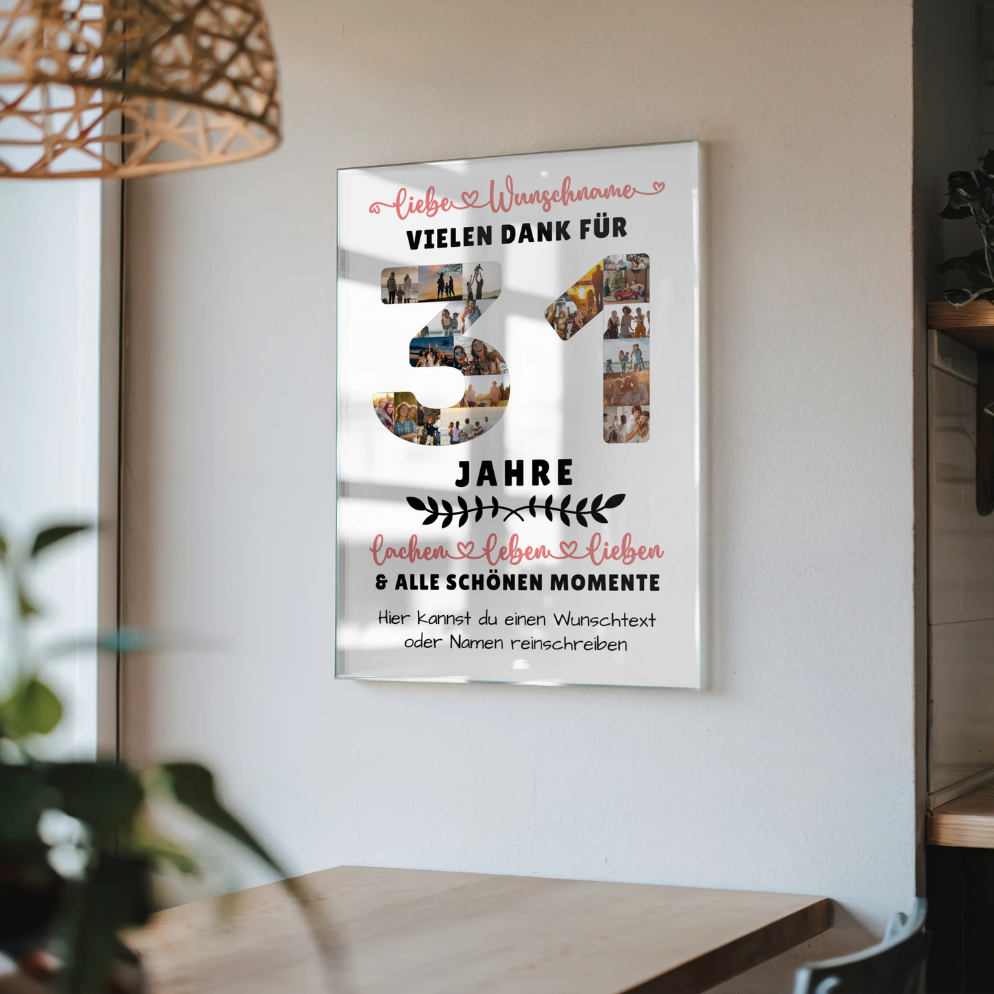 Acrylglasbild Personalisiert 31 Geburtstag Für Sohn Tochter Schwester Bruder Neffe & Nichte