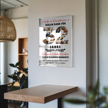 Acrylglas Bild Personalisiert 32 Geburtstag Für Sohn Tochter Schwester Bruder Nichte & Neffe