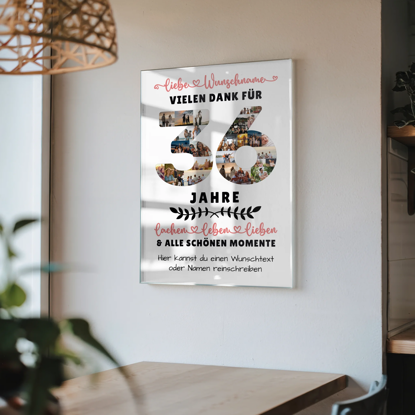 Personalisiertes Acrylglas Bild 36 Geburtstag Für Tochter Sohn Bruder Neffe Nicht & Schwester