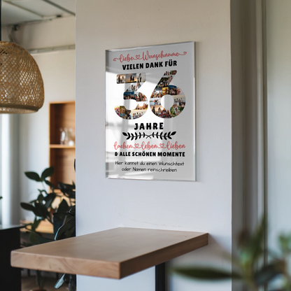 Personalisiertes Acrylglas Bild 36 Geburtstag Für Tochter Sohn Bruder Neffe Nicht & Schwester