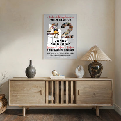 Personalisiertes Acrylglas Bild 42 Geburtstag Für Bruder Schwester Mama & Papa