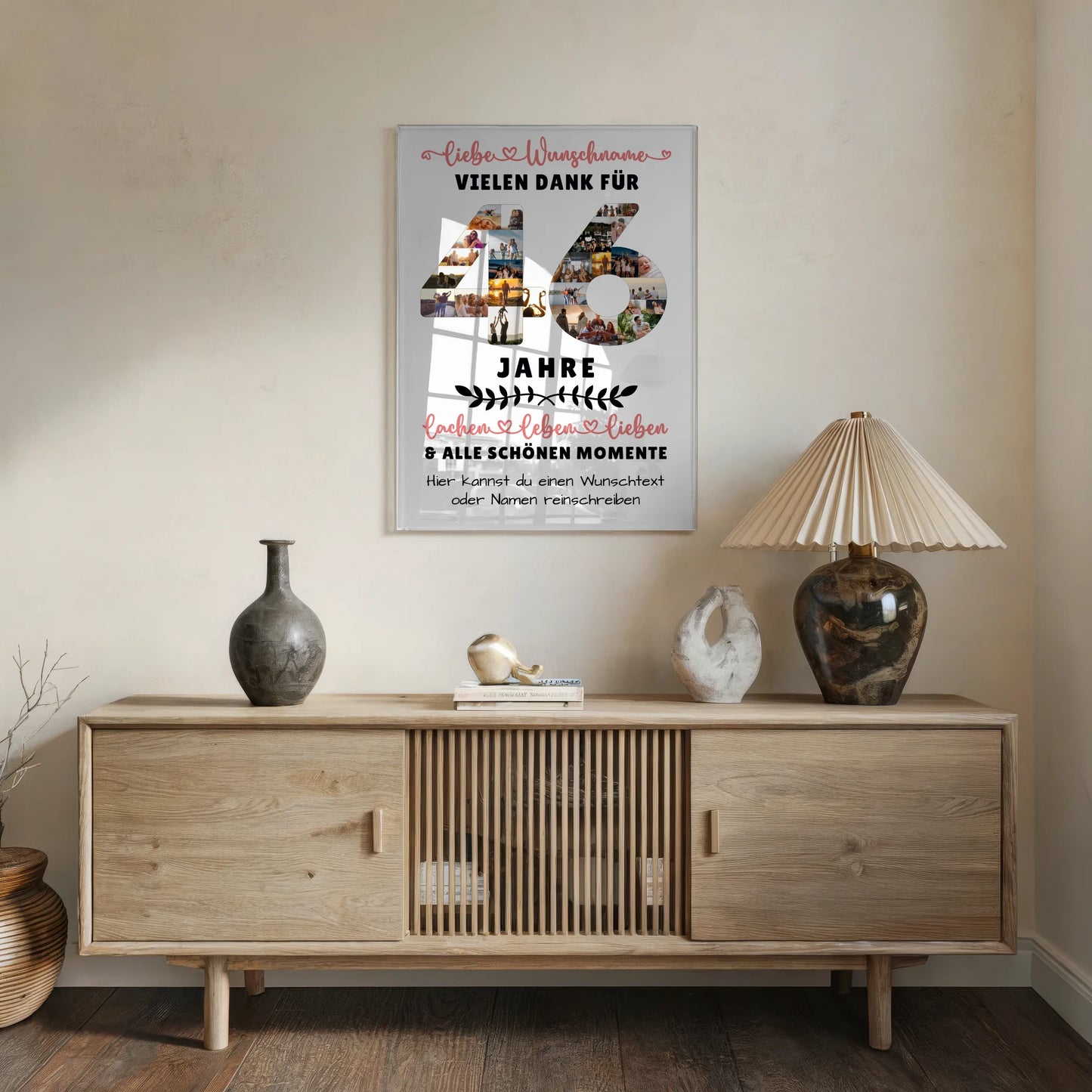 Personalisiertes Acrylglas Wandbild 46 Geburtstag Für Papa Mama Schwester & Bruder