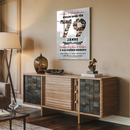 Acrylglasbild Personalisiert 79 Geburtstag Für Mama Papa Oma & Opa