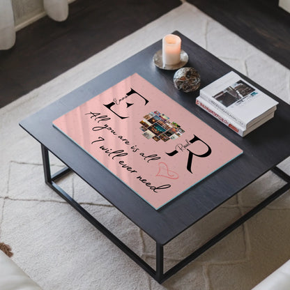 Personalisiertes Acrylglasbild Mit Initialien Namen und Fotos All You Are Is All I Will Ever Need