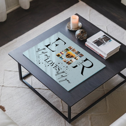 Personalisiertes Acrylglas Bild Mit Fotos Initialien und Fotos All Of Me Loves All Of You