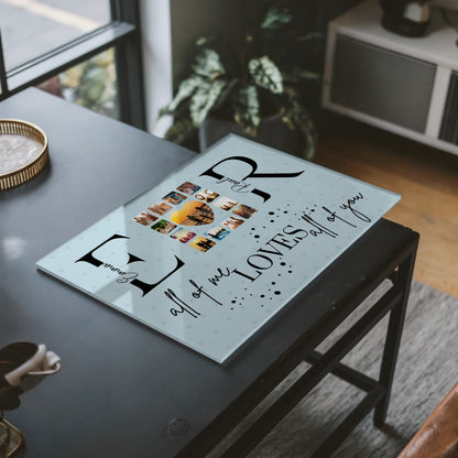 Personalisiertes Acrylglas Bild Mit Fotos Initialien und Fotos All Of Me Loves All Of You