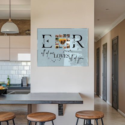 Personalisiertes Acrylglas Bild Mit Fotos Initialien und Fotos All Of Me Loves All Of You