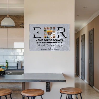 Acrylglas Bild Personalisiert Mit Initialien Namen und Fotos Keine Sorge Schatz Ich Werde Dich Ewig Nerven