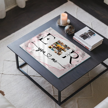 Personalisiertes Acrylglas Bild magnetisch Mit Fotos Initialien und Fotos Collect Moments Not Things