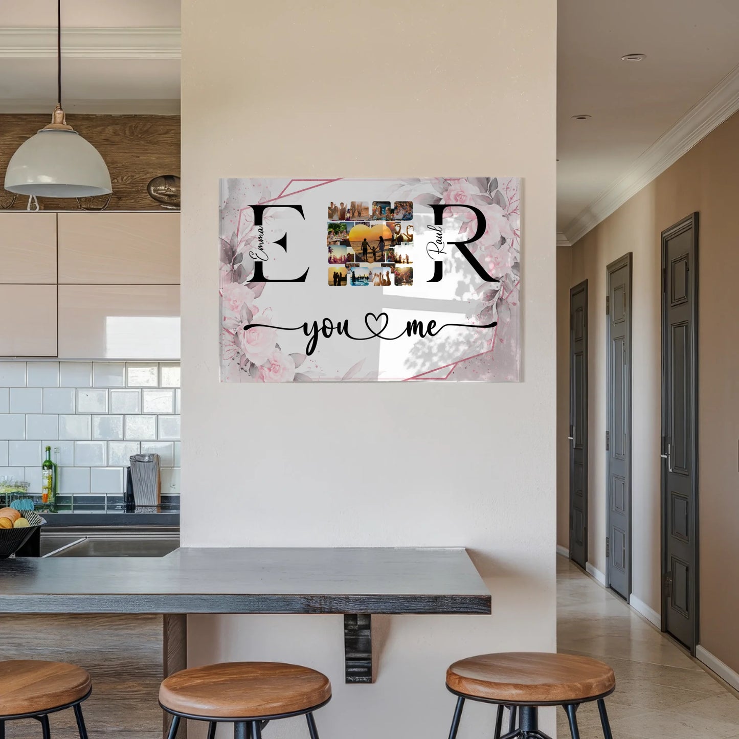 Personalisiertes Acrylglas Bild magnetisch Mit Fotos Initialien und Fotos Collect Moments Not Things