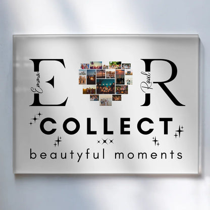 Acrylglas Wandbild Personalisiert magnetisch Mit Fotos Initialien und Fotos Te Amo