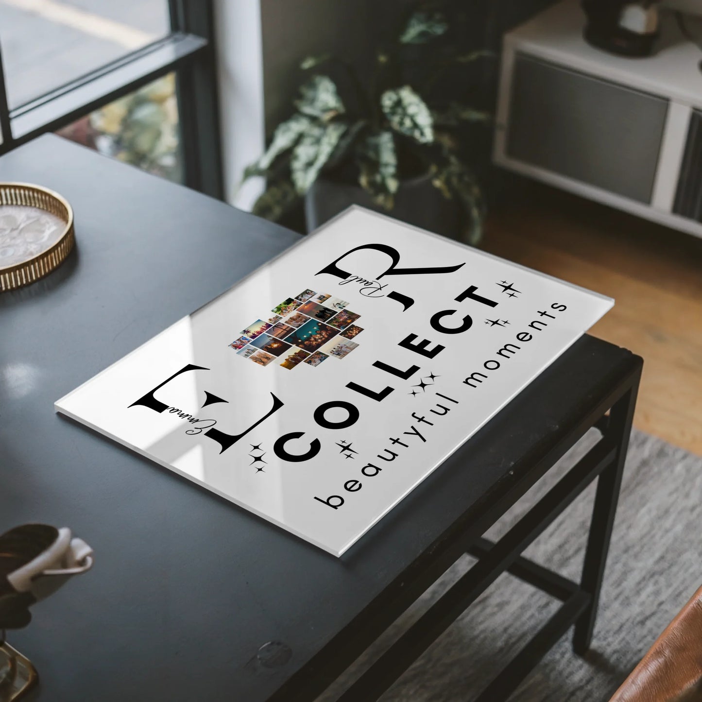 Acrylglas Wandbild Personalisiert magnetisch Mit Fotos Initialien und Fotos Te Amo