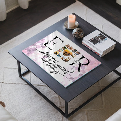 Personalisiertes Acrylglas Wandbild magnetisch Mit Namen Initialien und Fotos Collect Moments