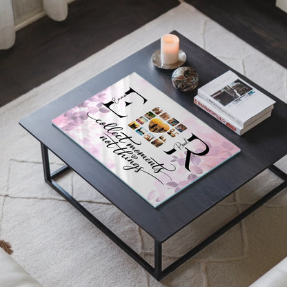 Personalisiertes Acrylglas Wandbild magnetisch Mit Namen Initialien und Fotos Collect Moments