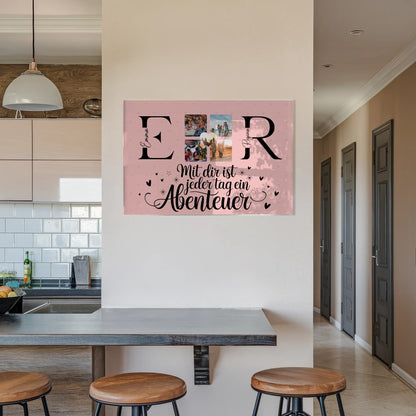 Acrylglas Wandbild Personalisiert mit Initialien Namen und Fotos Geschenk