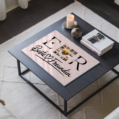 Acrylglas Bild Personalisiert magnetisch mit Fotos Namen und Initialien Geschenk
