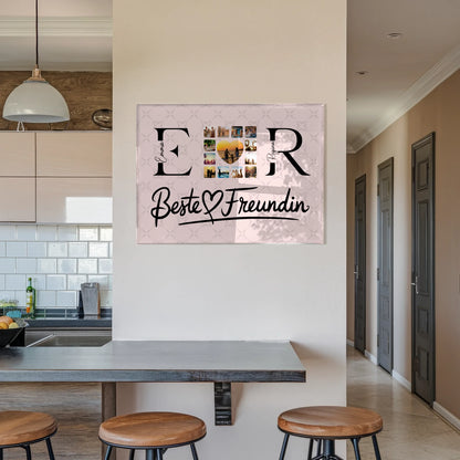Acrylglas Bild Personalisiert magnetisch mit Fotos Namen und Initialien Geschenk