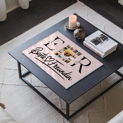 Acrylglas Bild Personalisiert magnetisch mit Fotos Namen und Initialien Geschenk