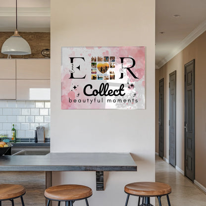Personalisiertes Acrylglasbild mit Fotos Namen und Initialien Collect Beautyful Moments