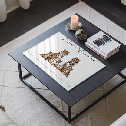 Personalisiertes Acrylglasbild Tiger Familienporträt Geschenk für Mama Papa Oma Opa