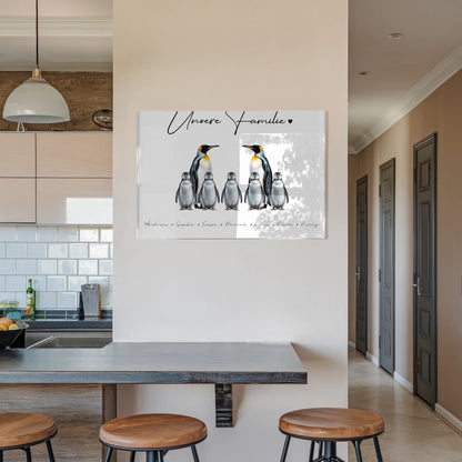 Personalisiertes Acrylglas Bild Pinguin Familienporträt Geschenk für Oma Opa Mama Papa