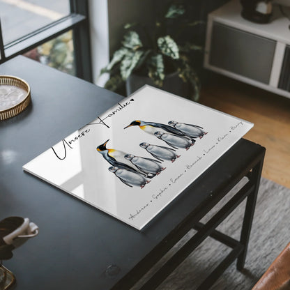 Personalisiertes Acrylglas Bild Pinguin Familienporträt Geschenk für Oma Opa Mama Papa