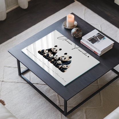 Acrylglasbild Personalisiert Panda Familienporträt Geschenk für Papa Mama Oma Opa