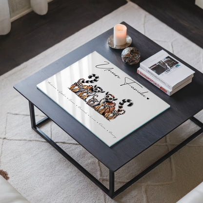 Acrylglas Bild Personalisiert Lemur Familienporträt Geschenk für Mama Papa Oma Opa