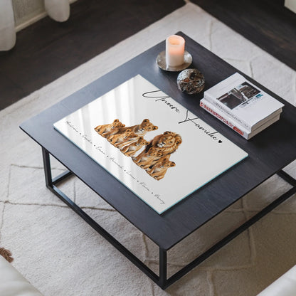 Acrylglas Wandbild Personalisiert Löwen Familienporträt Geschenk für Oma Opa Mama Papa
