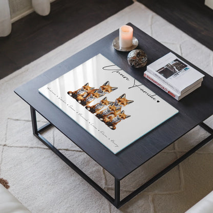 Personalisiertes Acrylglas Wandbild magnetisch Fuchs Familienporträt Geschenk für Papa Mama Oma Opa