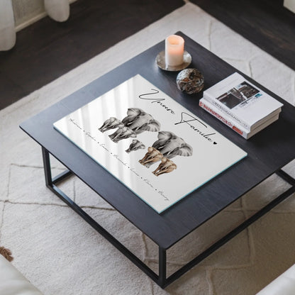 Personalisiertes Acrylglas Bild Elefanten Familienporträt Geschenk für Oma Opa Mama Papa