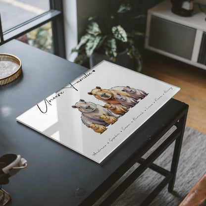 Acrylglas Wandbild Personalisiert Capybara Familienporträt Geschenk für Oma Opa Mama Papa