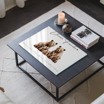 Personalisiertes Acrylglas Wandbild Bären Familienporträt Geschenk für Papa Mama Oma Opa