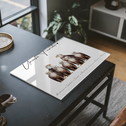 Acrylglas Bild Personalisiert magnetisch Adler Familienporträt Geschenk für Mama Papa Oma Opa