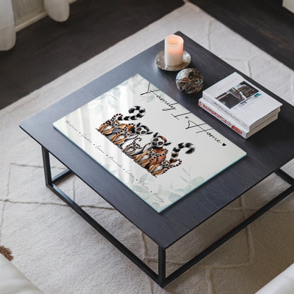 Personalisiertes Acrylglas Bild Lemur Familienporträt Geschenk für Papa Mama Oma Opa