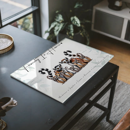 Personalisiertes Acrylglas Bild Lemur Familienporträt Geschenk für Papa Mama Oma Opa