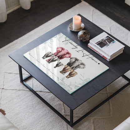 Personalisiertes Acrylglas Wandbild magnetisch Elefanten Familienporträt Geschenk für Mama Papa Oma Opa